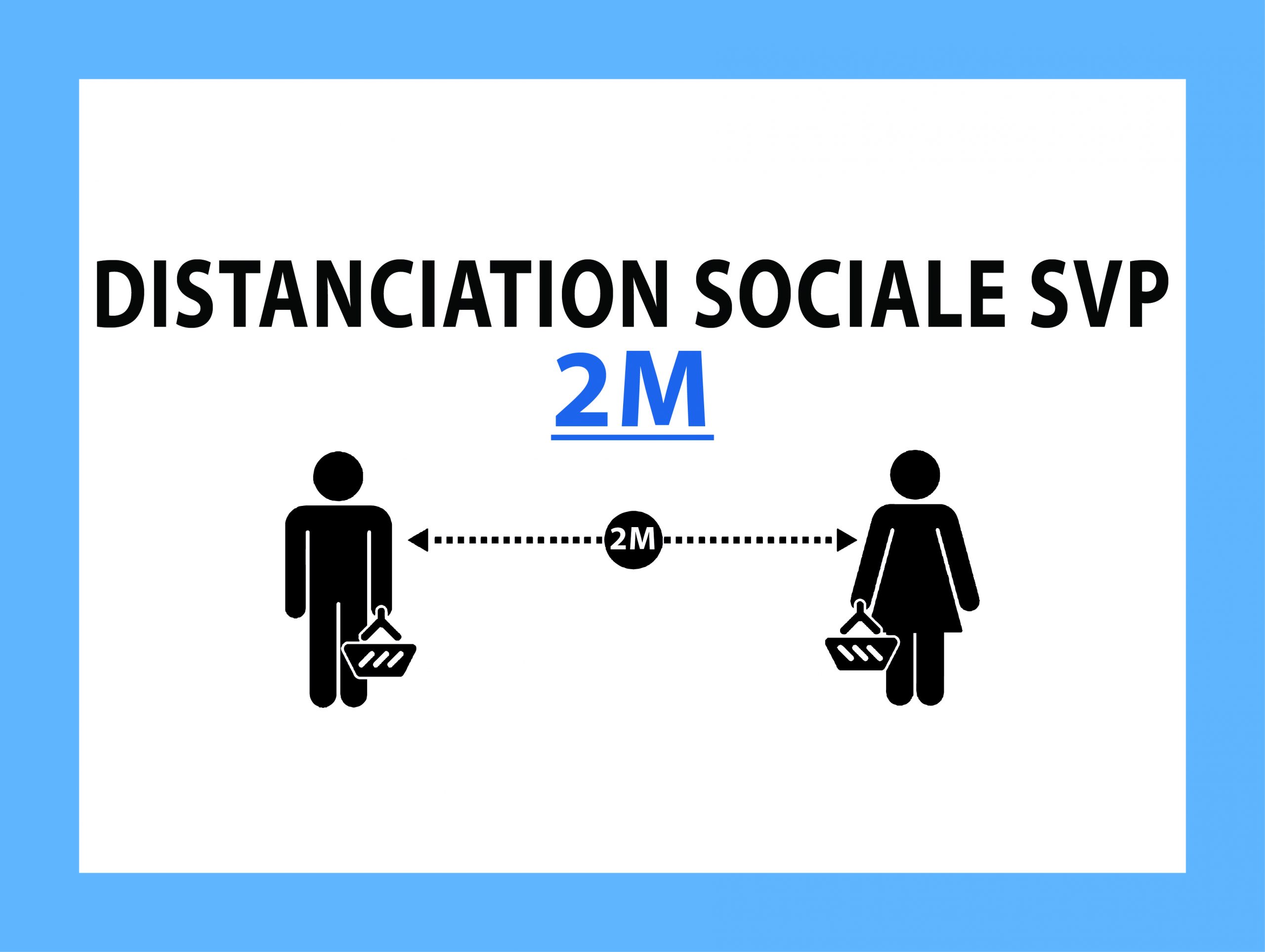 Affiche de Distanciation Sociale - Option Graphique E6E