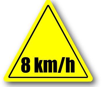 DuraSign pictogramme ATTENTION 8 Km/h