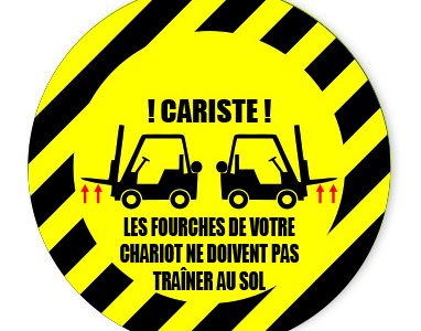 DuraSign pictogramme ATTENTION CARISTE