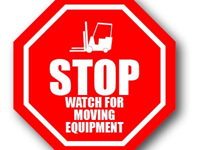 DuraSign pictogram STOP WATCH FOR MOVING EQUIPMENT