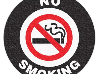 Anti-Slip 17'' Safety Floor Sign - NO SMOKING