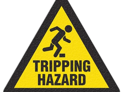 Anti-Slip 17'' Safety Floor Sign - TRIPPING HAZARD