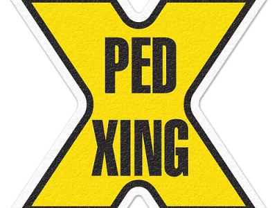 Anti-Slip 17'' Safety Floor Sign - PED CROSSING