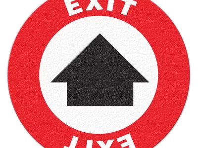 Anti-Slip 17'' Safety Floor Sign - EXIT