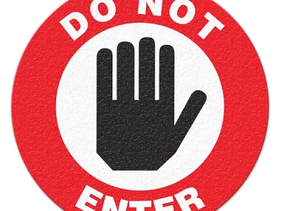 Anti-Slip 17'' Safety Floor Sign - DO NOT ENTER
